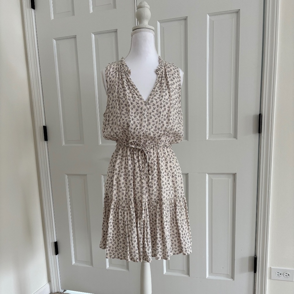 Rails Albany Ditsy Floral Tiered Linen Blend Dress